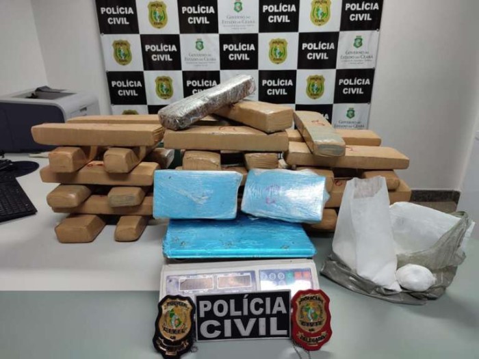 Polícia Civil do Ceará captura dupla e apreende 40 kg de drogas no Crato