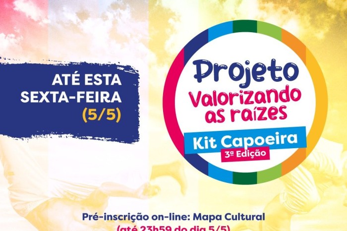 Pré-cadastro para grupos de capoeira encerra nesta sexta (5/5)