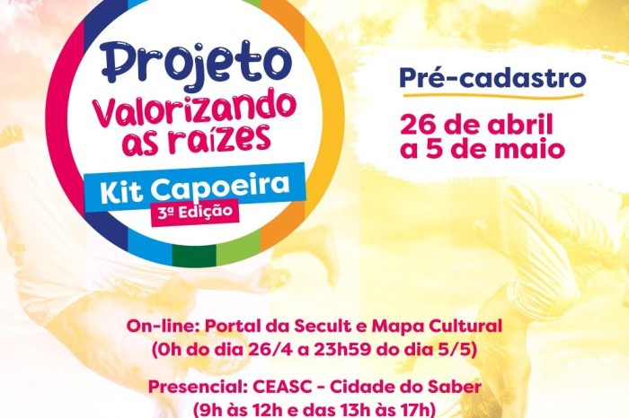 Grupos de Capoeira têm até sexta (5/5) para realizar pré-cadastro