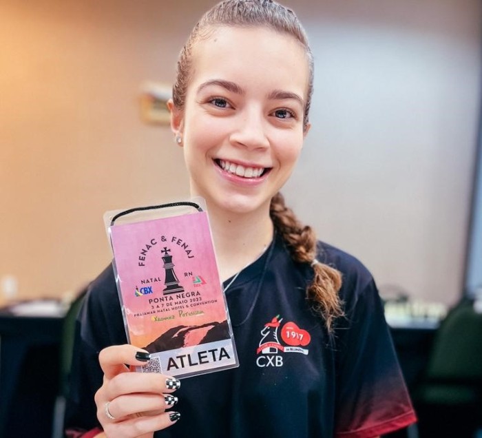 Gabriella Feller, Bolsa Atleta, é destaque no Brasileiro de Xadrez