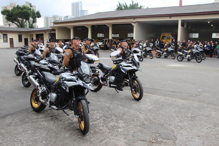 PM homenageia autoridades civis e militares nos dois anos da unidade policial de motocicletas
