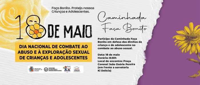 Participe da Caminhada Faça Bonito contra a violência de crianças e adolescentes