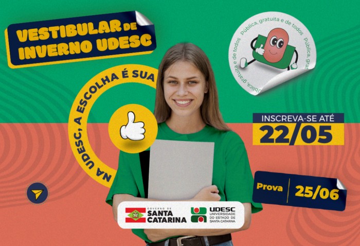 Vestibular de Inverno da Udesc recebe inscrições até a próxima segunda