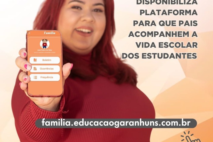 Prefeitura de Garanhuns disponibiliza plataforma para que pais acompanhem a vida escolar dos estudantes