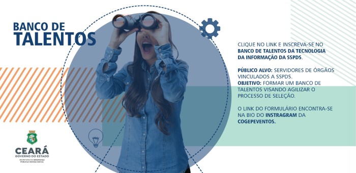 SSPDS recebe inscrições de profissionais de TI para formação de banco de talentos