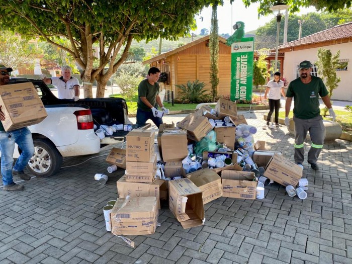 MAIS 759 LATAS DE AÇO SÃO RECOLHIDAS PELA SECRETARIA DE MEIO AMBIENTE DESTINADAS À RECICLAGEM