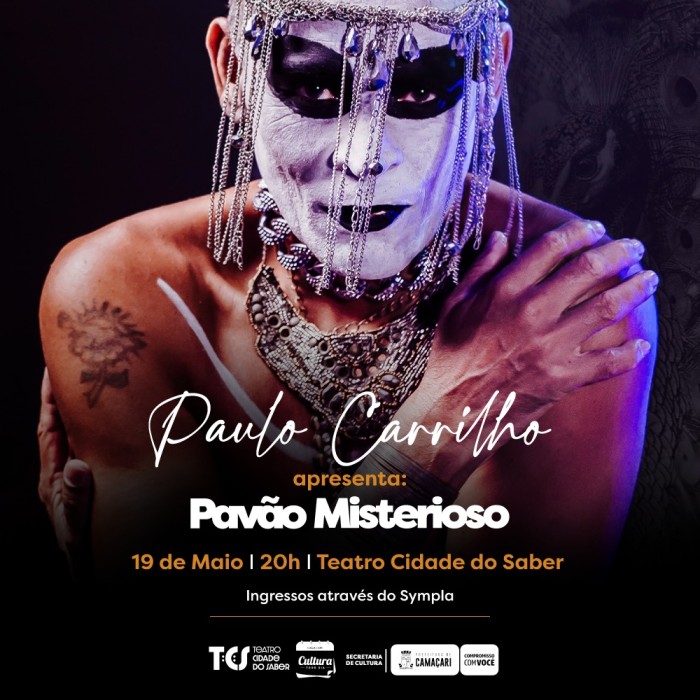 Paulo Carrilho homenageia Ney Matogrosso em show no dia 19/5