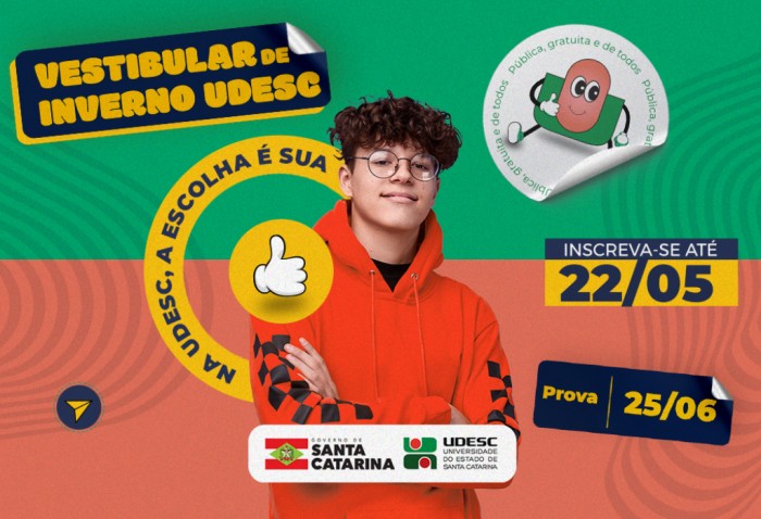 Taxa da prova do Vestibular de Inverno da Udesc pode ser paga até terça, 23