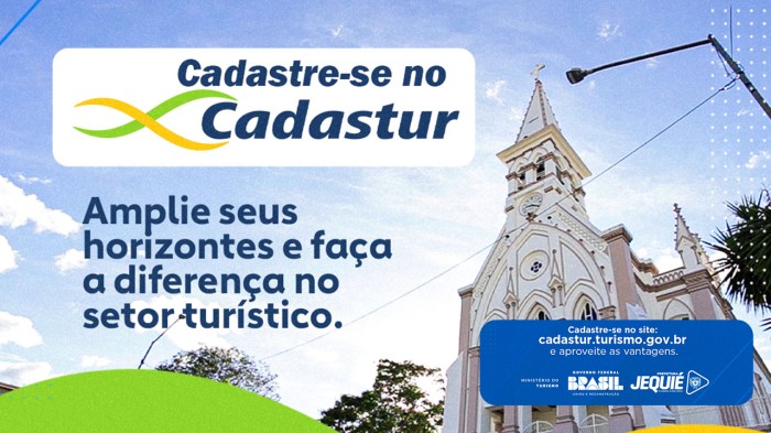 Prefeitura de Jequié lança campanha de incentivo ao cadastro de profissionais e empresas do setor de Turismo no Cadastur