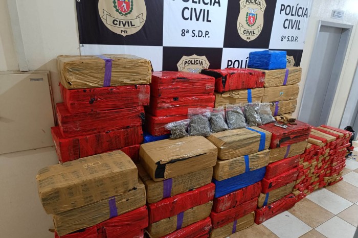 Forças de segurança apreendem mais de 5 toneladas de drogas em pouco mais de 24 horas no Paraná