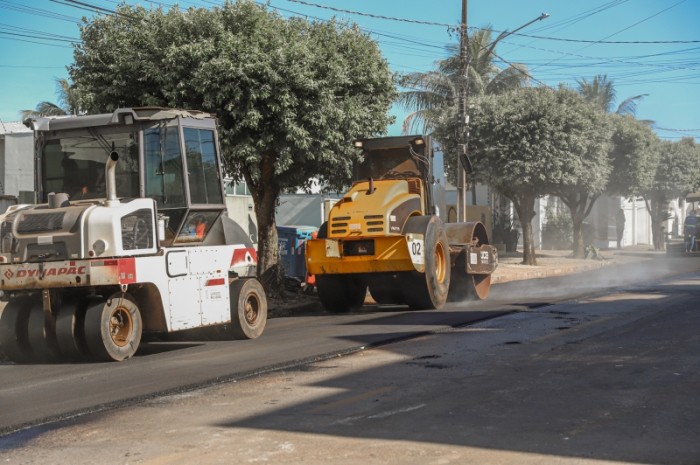 Região central de Lucas do Rio Verde está recebendo recapeamento