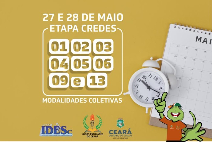 Sesporte inicia neste final de semana as competições das etapas Credes dos Jogos Escolares do Ceará 2023