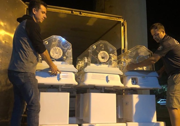 Equipamentos são entregues na região Sul para abertura de 18 leitos de UTI infantis
