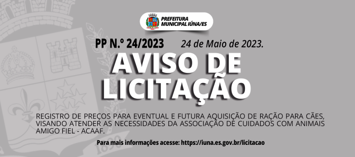 Aviso de Licitação Nº 24/2023