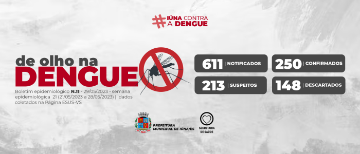 Boletim epidemiológico da dengue – 29 de maio