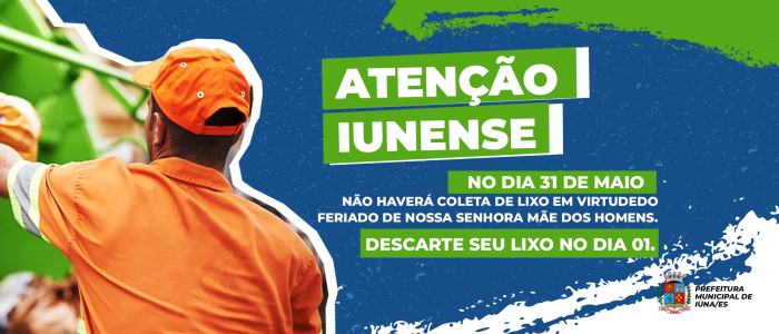 Não haverá coleta de lixo nesta quarta-feira (31)
