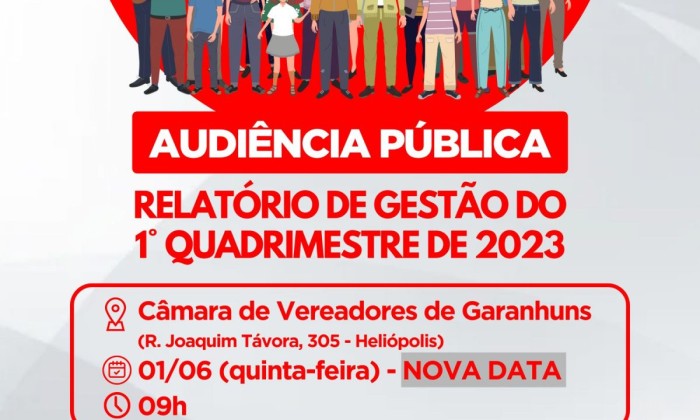 Nota informativa – Audiência pública da Secretaria Municipal de Saúde