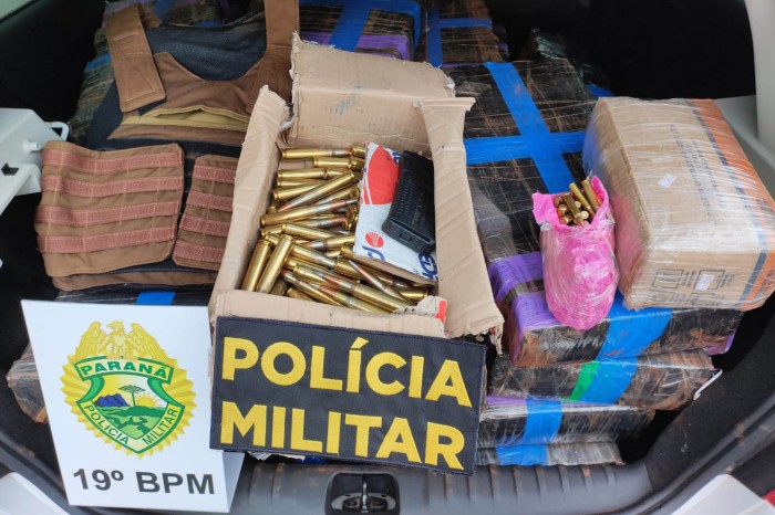 Polícia Militar apreende mais de mil munições de fuzil em São José das Palmeiras, no Oeste