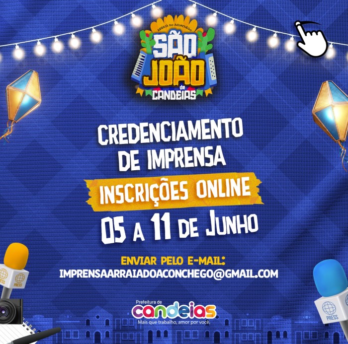 Prefeitura abre cadastramento de imprensa para cobertura do Arraiá do Aconchego 2023