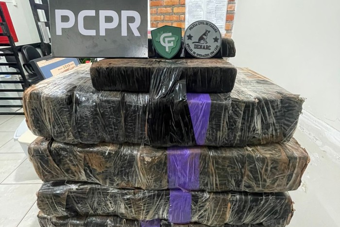 PCPR apreende 121 quilos de maconha e prende casal por tráfico de drogas em Mariópolis