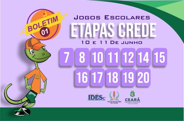Sesporte realiza as competições das etapas CREDEs de 7 a 20 dos Jogos Escolares do Ceará 2023