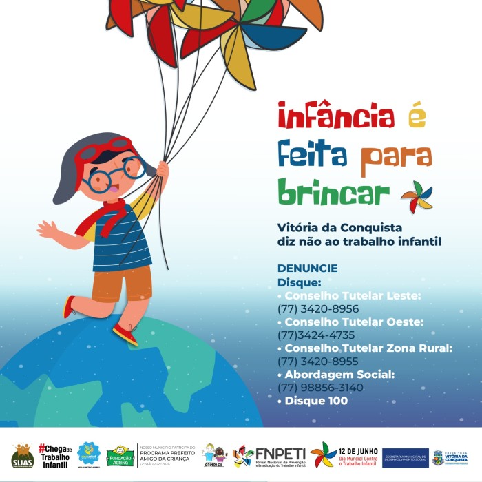 Prefeitura realiza campanha pelo fim do trabalho infantil