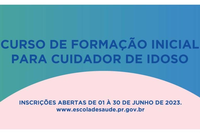 Escola da Saúde promove curso de capacitação de cuidador de idosos; inscrições são gratuitas