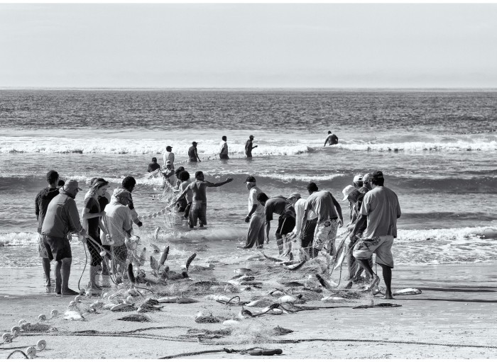 Fotógrafo Sérgio Giron expõe trabalhos que retratam pesca artesanal na Biblioteca Pública de Santa Catarina