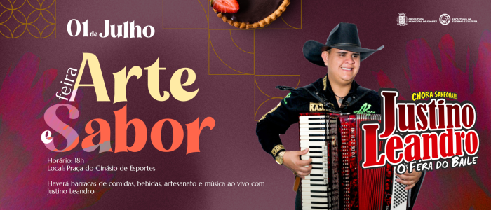 Feira Arte e Sabor acontece no próximo sábado (01)