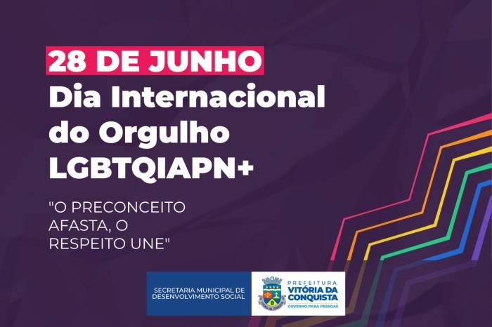 Dia Internacional do Orgulho LGBTQIAPN+: Prefeitura reforça compromisso pelo fim do preconceito e pela igualdade de direitos
