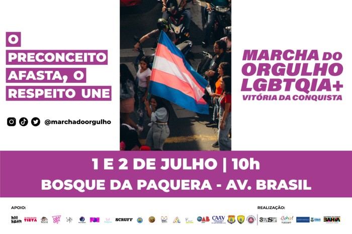 Marcha do Orgulho LGBTQIA+ acontece neste final de semana
