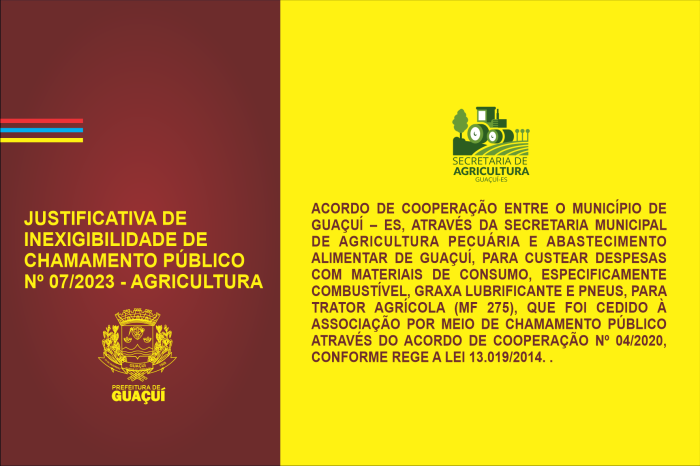 JUSTIFICATIVA DE INEXIGIBILIDADE DE CHAMAMENTO PÚBLICO Nº 07/2023