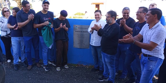 IBAITI - Prefeito Dr. Antonely, vice Ulisses e vereadores da 18º Legislatura inauguram revitalização da Pista de Skate