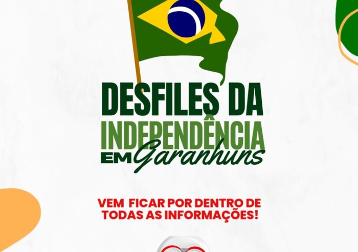 Prefeitura de Garanhuns divulga detalhes dos desfiles em alusão à Independência do Brasil