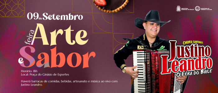 Feira Arte e Sabor acontece neste sábado (09)