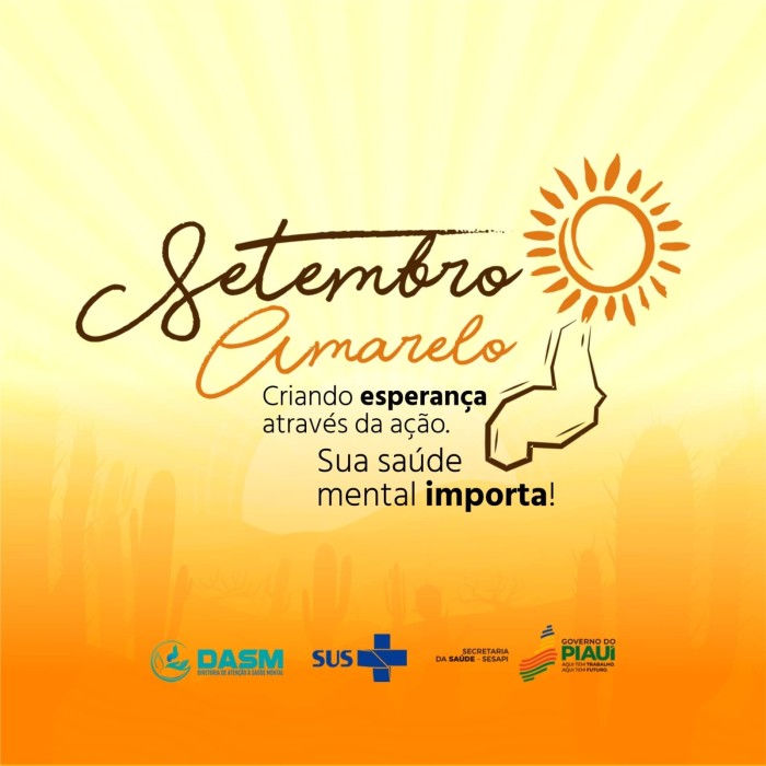 Setembro Amarelo: Sesapi orienta sobre como procurar ajuda
