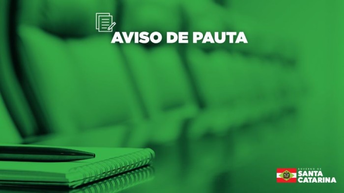 AVISO DE PAUTA: governador anuncia o Recupera Mais, maior programa de recuperação fiscal da história em SC