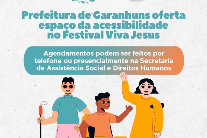 Prefeitura de Garanhuns oferta espaço da acessibilidade no Festival Viva Jesus