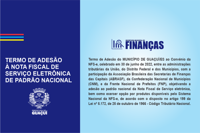 TERMO DE ADESÃO À NOTA FISCAL DE SERVIÇO ELETRÔNICA DE PADRÃO NACIONAL