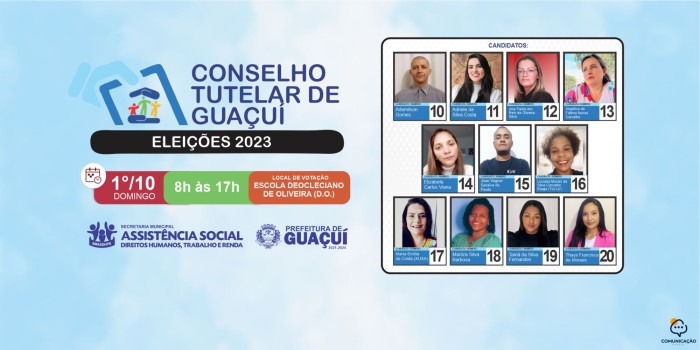 GUAÇUÍ PRAPARA ELEIÇÃO PARA CONSELHO TUTELAR