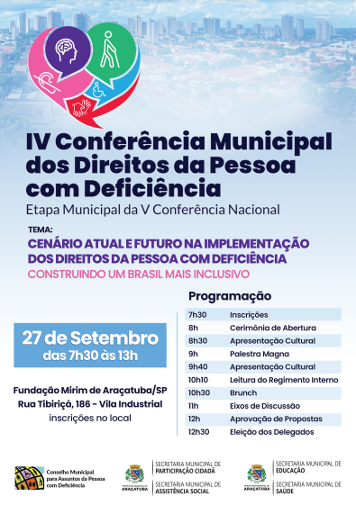 Araçatuba realiza a 4ª Conferência Municipal do Direito da Pessoa com Deficiência