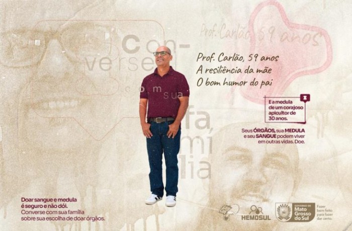 Gesto de amor e sinônimo de esperança e recomeço, doação de órgãos é tema de campanha do Governo de MS