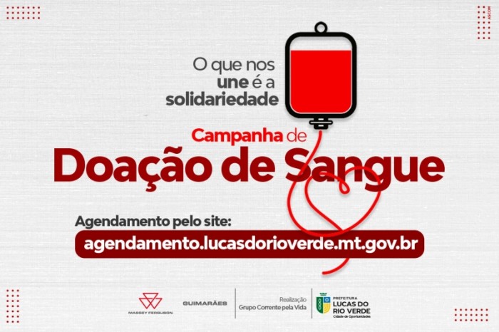 Doação de sangue será realizada neste sábado (23)