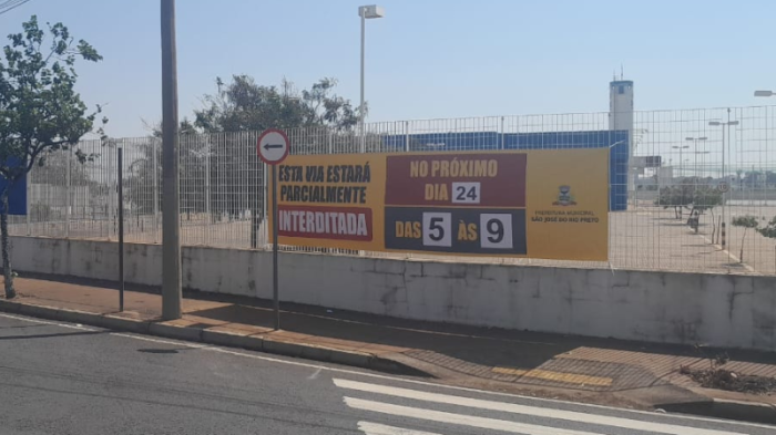 Região Sul de Rio Preto terá interdições na manhã de domingo