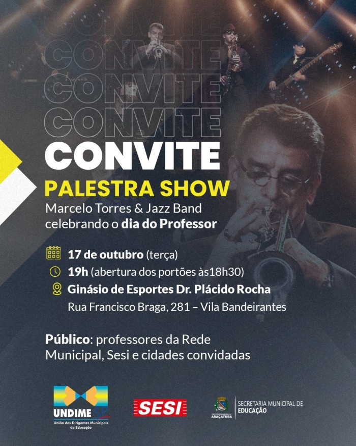 Araçatuba promove palestra show com Marcelo Torres e Jazz Band Celebra