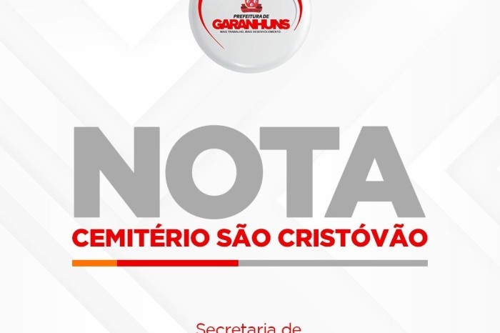 NOTA – CEMITÉRIO SÃO CRISTÓVÃO