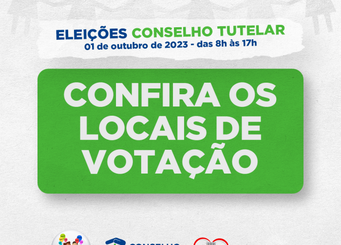 Confira os locais de votação para a eleição do Conselho Tutelar