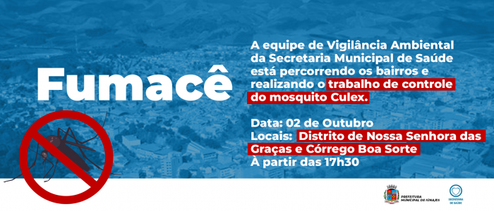 Fumace passará hoje (02) em Nossa Senhora das Graças e Córrego Boa Sorte