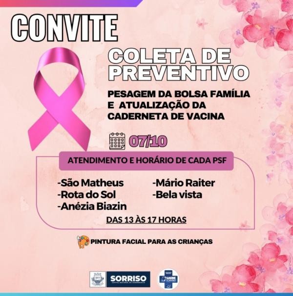 Município realiza pesagem do Bolsa Família, atualização vacinal e coleta de preventivo