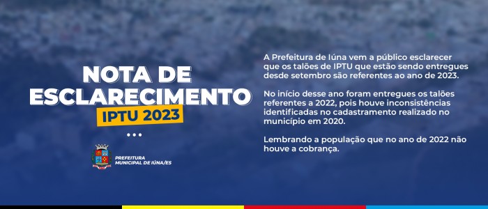 Prefeitura iniciou a entrega dos talões de IPTU 2023